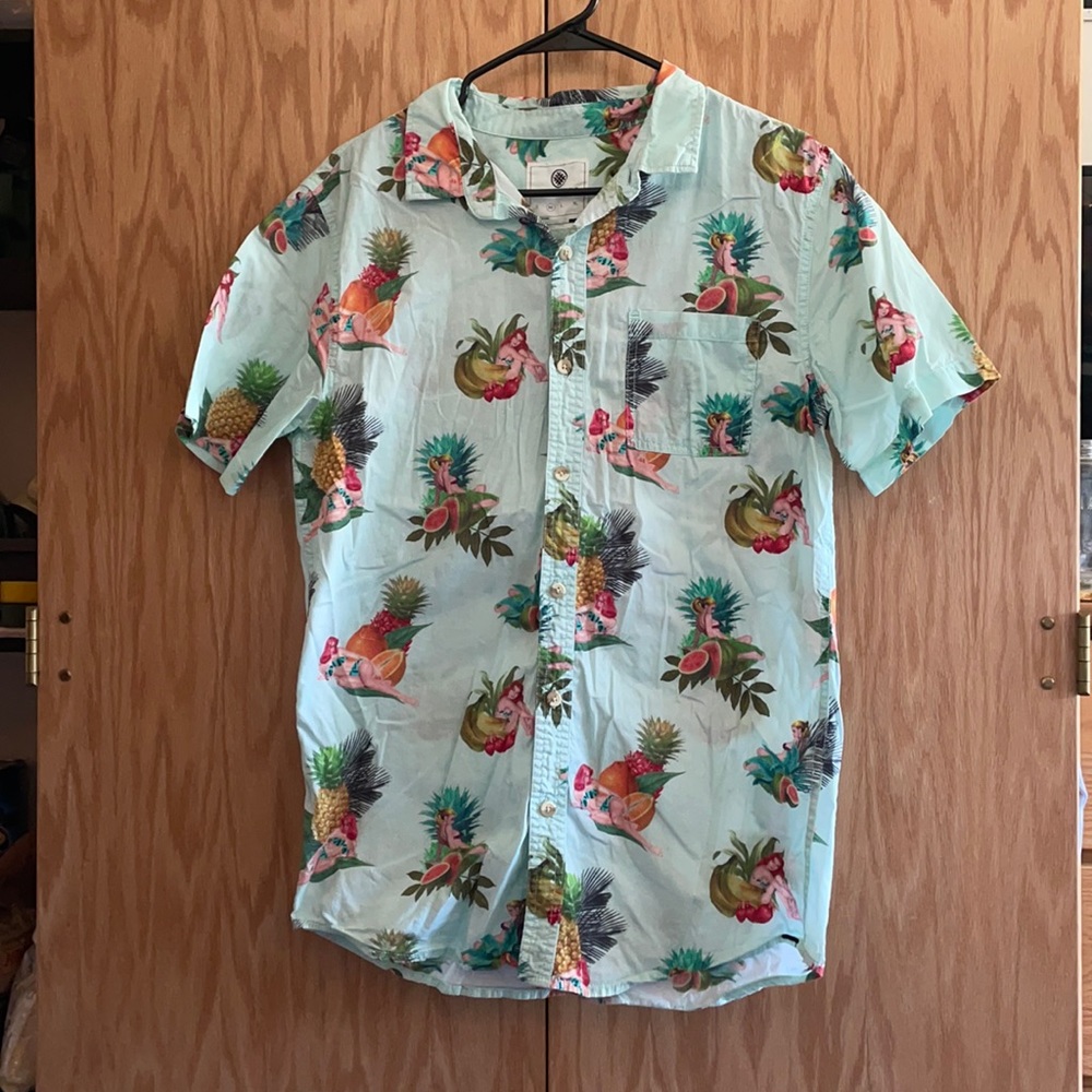 Collared relaxed floral print t shirt